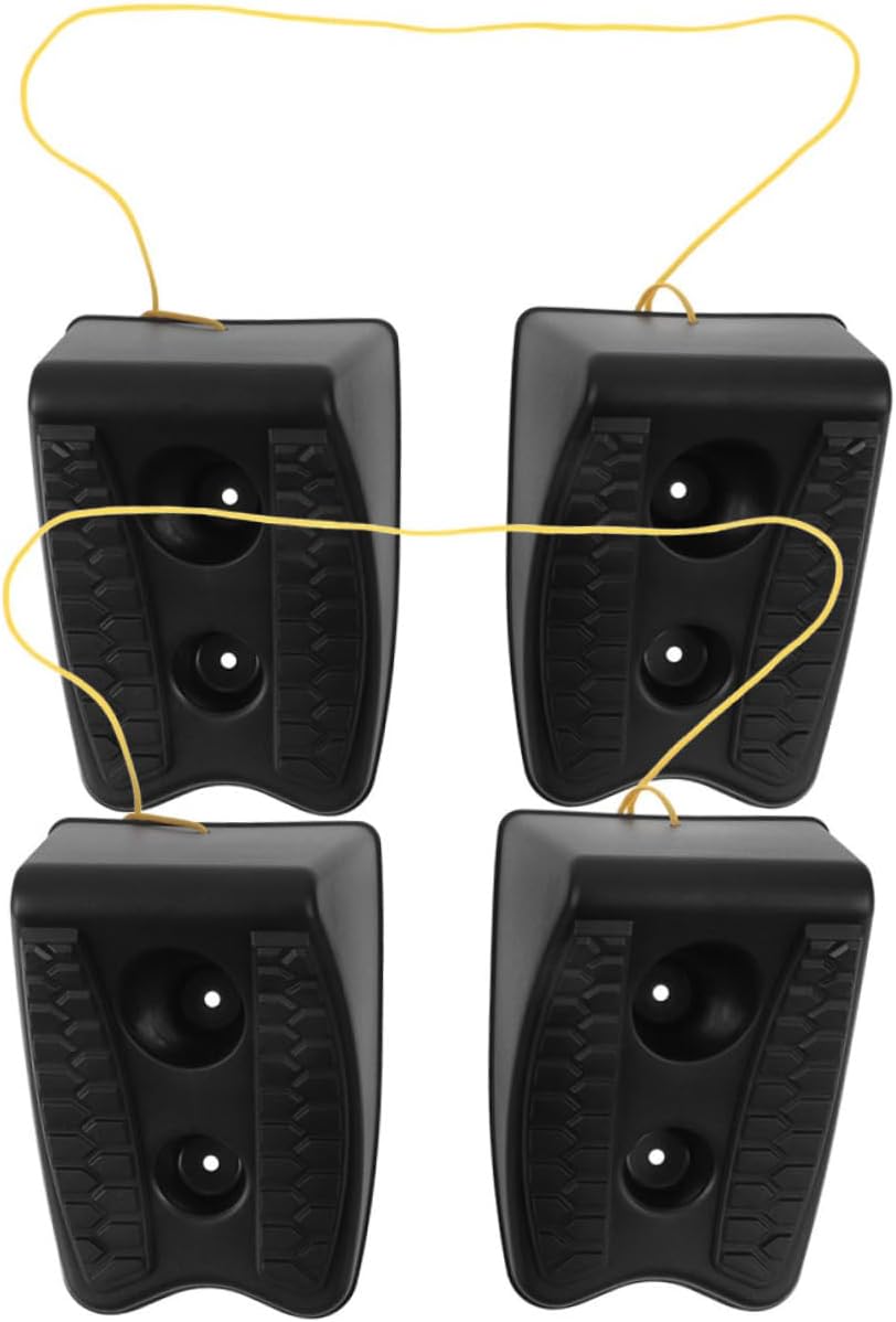 4pcs Heavy Duty Wheel Chocks Anti-Slip Tire Stopper for Cars Rvs and Trailers Durable Material for for Travel and Vehicle Stability