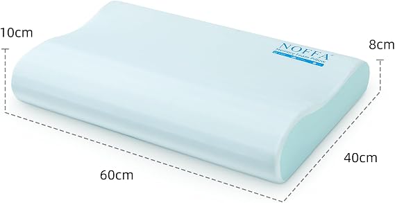 Ergonomic Cervical Pillow, Orthopaedic Neck Cushion, Memory Foam Pillow for Side, Back and Stomach Sleepers 60 x 40 cm