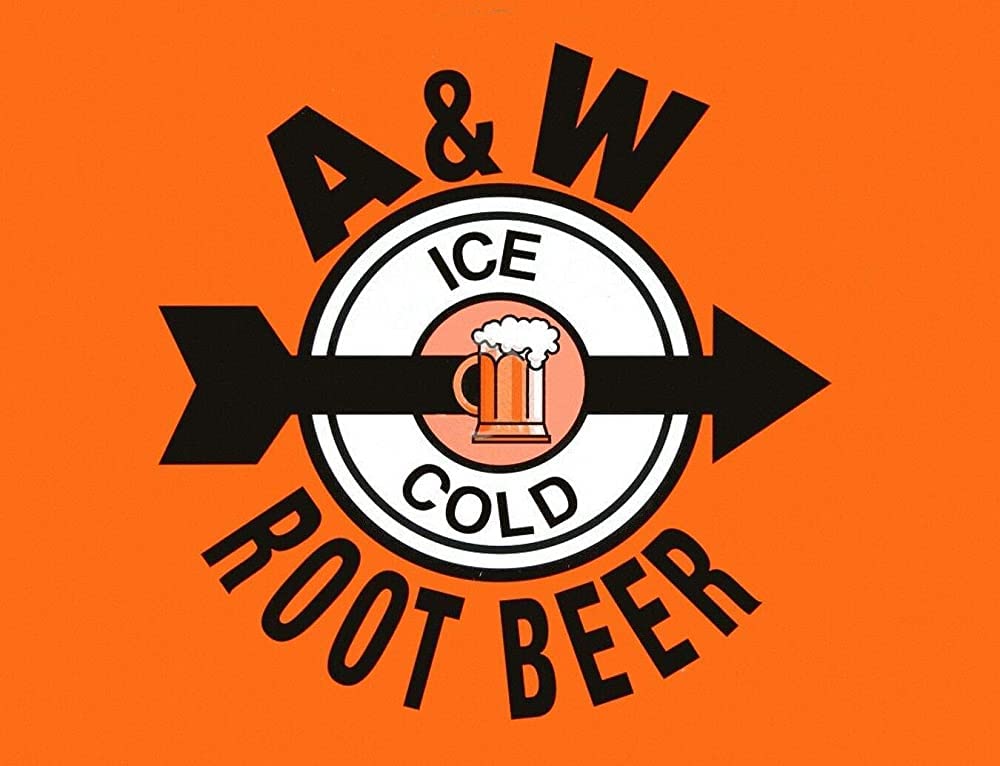 Krouterebs New Tin Sign A&w Root Beer Metal Tin Sign Rustic Wall Decor Suitable for Home and Kitchen Bar Man Cave Cafe Garage Wall Decor Retro Vintage 12x8 Inch