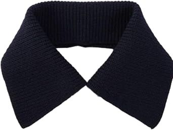 Hand Knitted Ribbed Fake Collar Detachable Collars for Women Girl