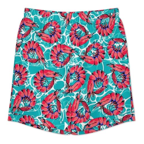 Shrimp Mens Pajama Set Short Sleeve 2 Piece Sleepwear Button Down Tops And Shorts Loungewear Outfits3