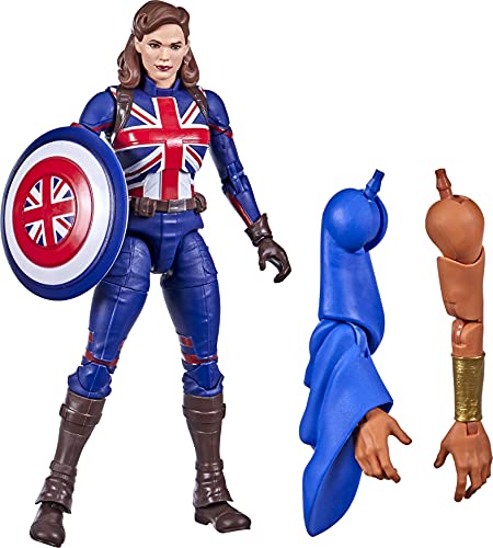 Marvel Legends Series 6-inch Scale Action Figure Toy Marvelâ€™s Captain Carter, Premium Design, 1 Figure, 1 Accessory, and 2 Build-a-Figure Parts