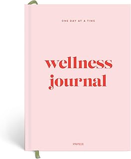 Papier Joy Wellness Journal - Pink Hardback | Log Intentions, Sleep, Hab...