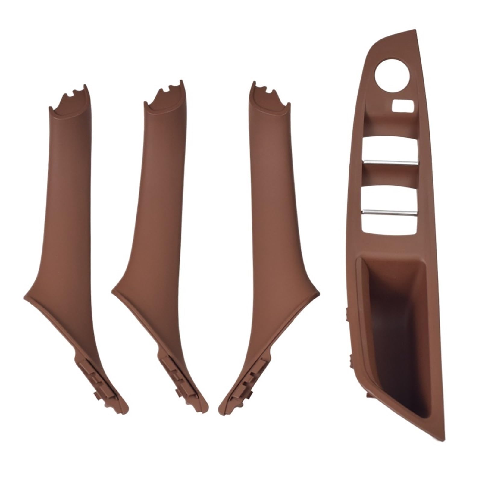 OEXRIGRU Car Interior Door Handles for BMW 5 Series F10 F11 F18 RHD Interior Inner Door Handle Panel Cover(Wine Red-4Pcs)