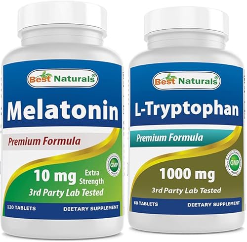 Best Naturals Melatonin 10mg & L-Tryptophan 1000 mg