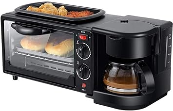 HIKI ZIKI Breakfast Machine 3 in 1,9L Breakfast Center Station Toaster Oven,Multifunction Toaster Oven/Fr