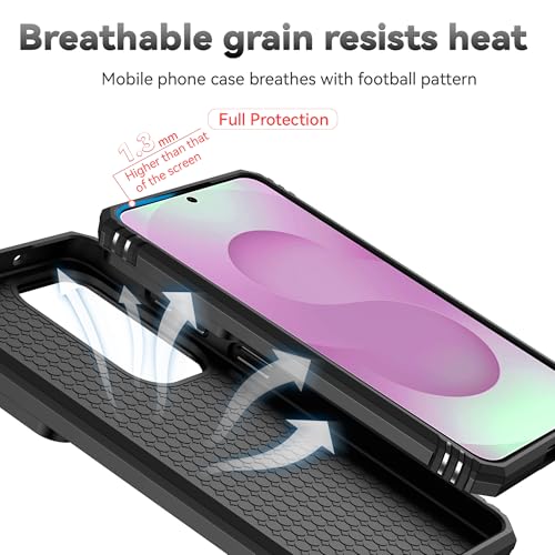 SKMY for Samsung Galaxy S26 Case,Galaxy S26 Case,with Screen Protectors and Camera Cover,[Military Grade] 16ft.Drop Tested Cover with Magnetic Kickstand Protective Case for Galaxy S26 (Black) by SKMY - Used condition - Image 7