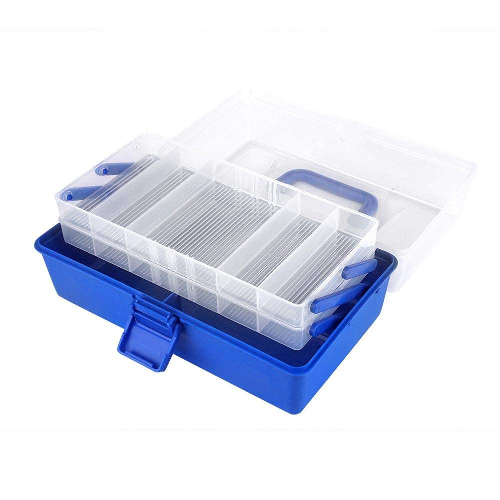 Caja de Aparejos de Pesca Caja de Aparejos de Pesca de 3 Capas Señuelo Giratorio Gancho Bait Kit Gran Almacenamiento para señuelos Ganchos
