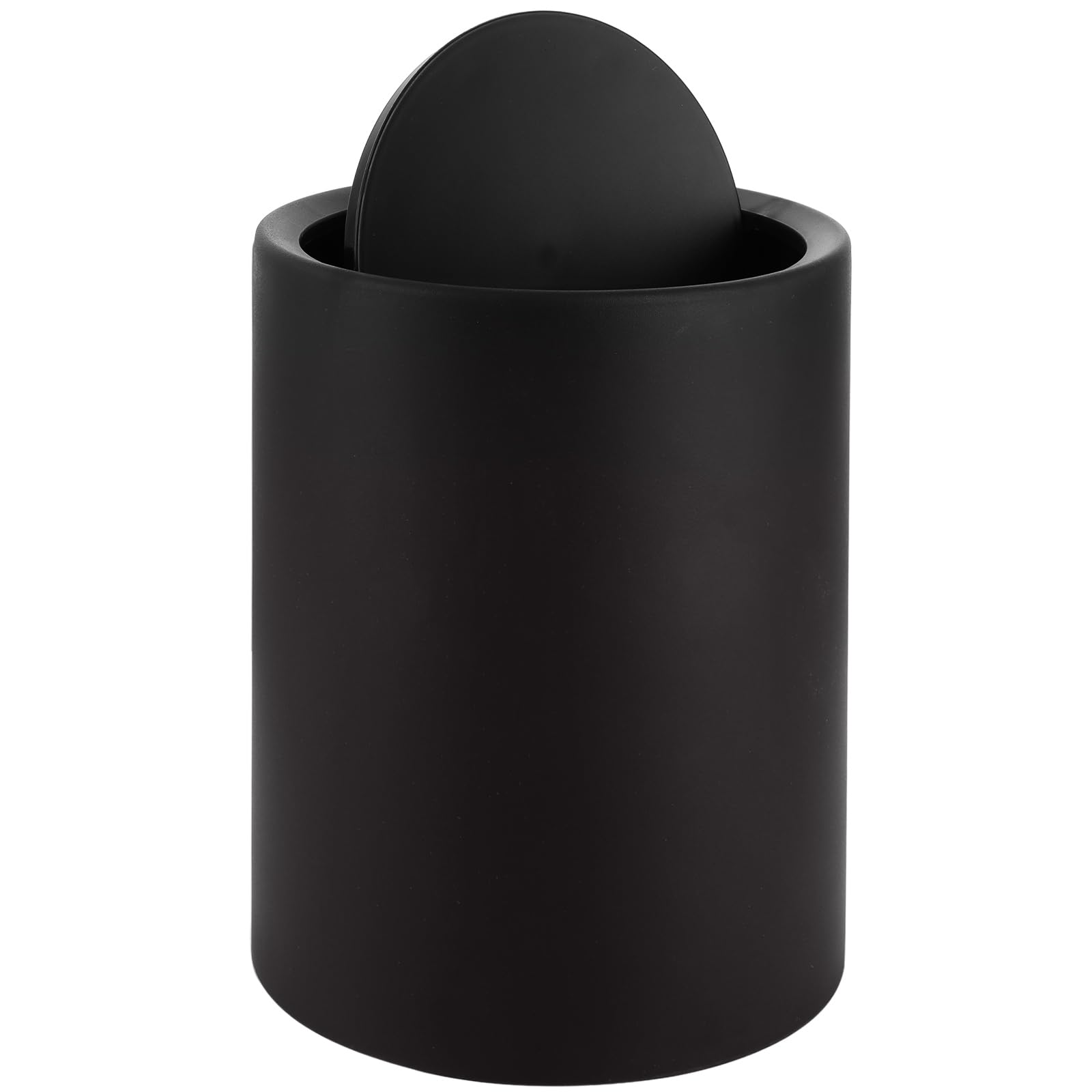 AKOLAFE Mülleimer Bad Schwarz 8L, Badezimmer Kosmetikeimer BPA-frei, Kunststoff Abfallbehälter Mit Schwingdeckel für Badezimmer, Büro (26x22x16.5cm) Küche, Haushalt & Wohnen
