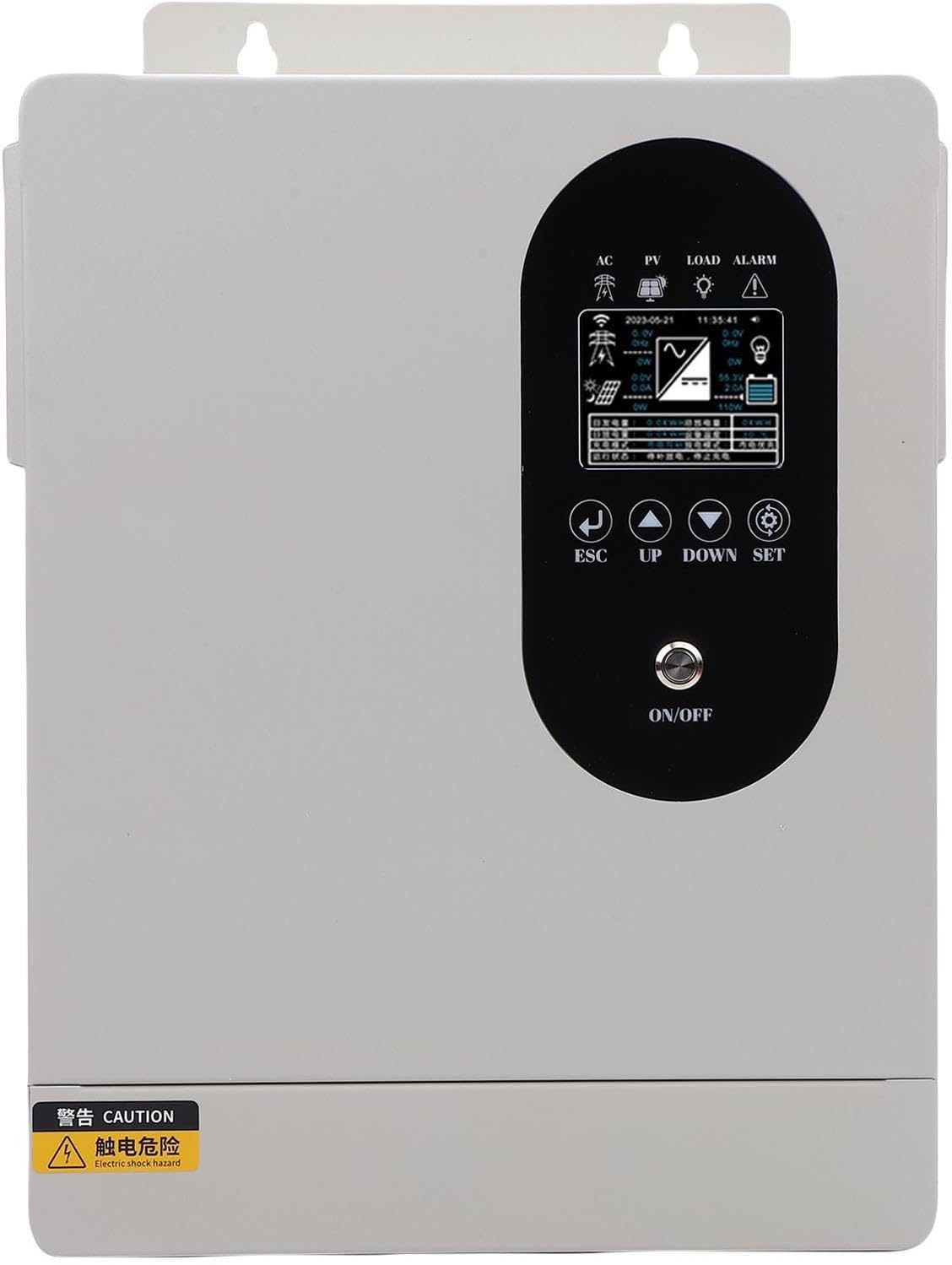 FTVOGUE Solar Inverter 1600W, Pure Sine Wave Hybrid Inverter Charger with 60A MPPT Controller, Programmable Time Based Charging, for AGM Gel Flooded Li Batteries (12VDC（SP1216）)