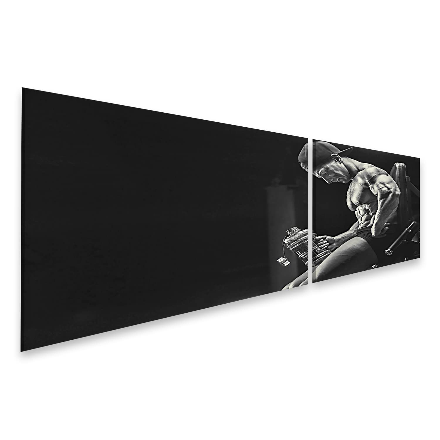 islandburner Stampa su tela bodybuilder beve acqua dopo l'allenamento fitness per palestra sport immagini murali poster