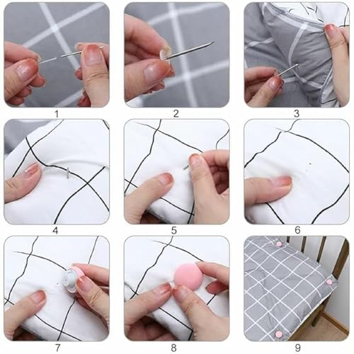 Image of Bed Sheet Clips Set with Button Fasteners Adjustable Grip Mattress Holder Anti Slip Bedsheet Fixer Clips for Home Bedding Accessories (Pack of 4 | Multicolor)