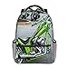 SGSKJ Schulrucksack Mädchen Jungen Kinder, Schultasche Schulrucksäcke Rucksäcke Schultaschen Backpack Green Chopper Motorrad auf dem Parkplatz