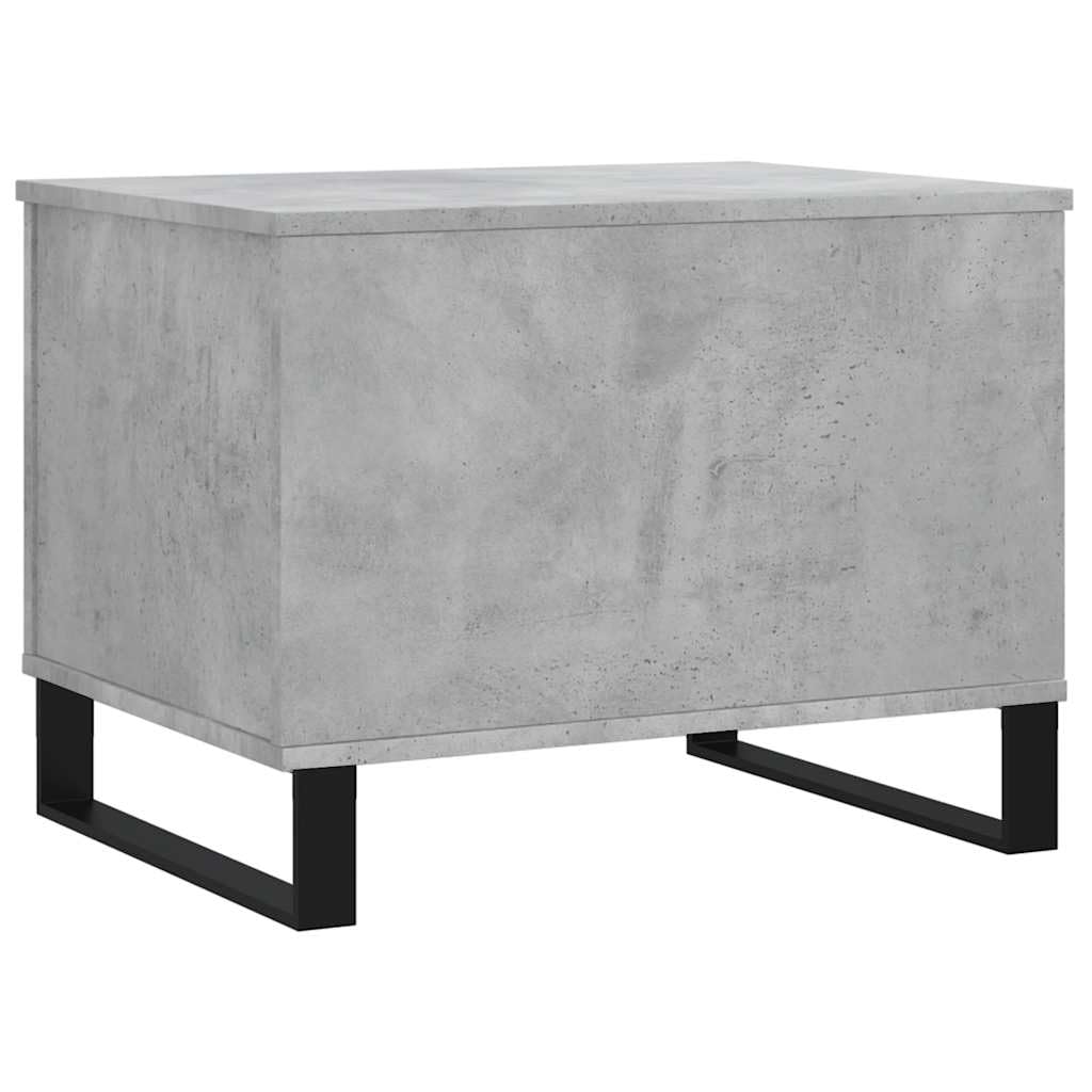vidaXL Mesa de Centro Madera contrachapada Gris hormigón 60x44,5x45 cm