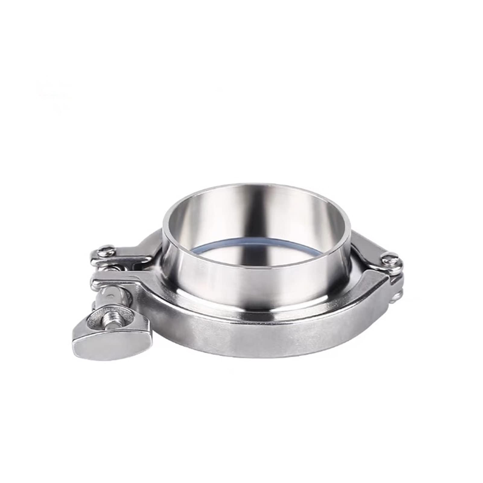 Union 19mm-168mm Pipe O/D Weld Ferrule + End Cap + Tri Clamp + Silicon Gasket 304 Stainless Steel for (Size : 114mm x Ferrule 130)