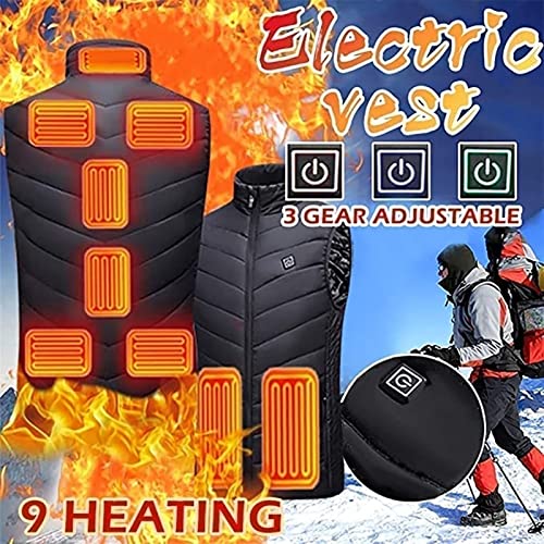 Electric Heated Vest,Man and Woman Thermal Vest with 3 Adjustable Temperature with USB Charging Inse