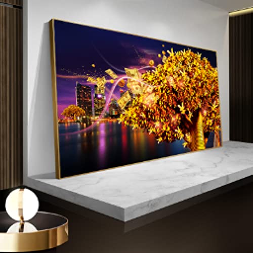 Toile canvas arbre de fortune abstrait dsdsgog impression haute définition 35x50cm