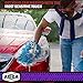 AIDEA Car Wash Mitt Microfiber 2PK, Scratch-Free& Lint-Free, Premium Chenille Microfiber Wash Mitt-Blue Extra Large Size (8''X12'')