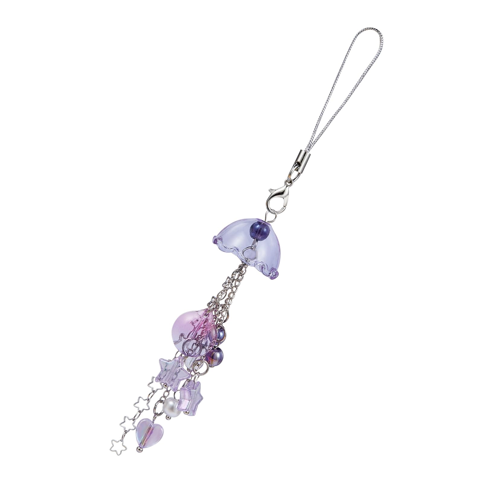 LEGENTLISUR Jellyfish Phone Charms Cute Cell Phone Chain Strap Accessories with Star for Camera Bag Keychain Wallet Pendants Decor-image-4