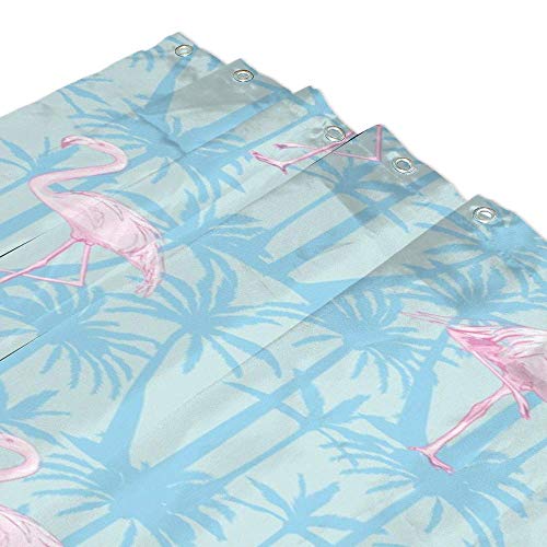 Rideau de douche lavable en machine en polyester imperméable avec crochets inclus