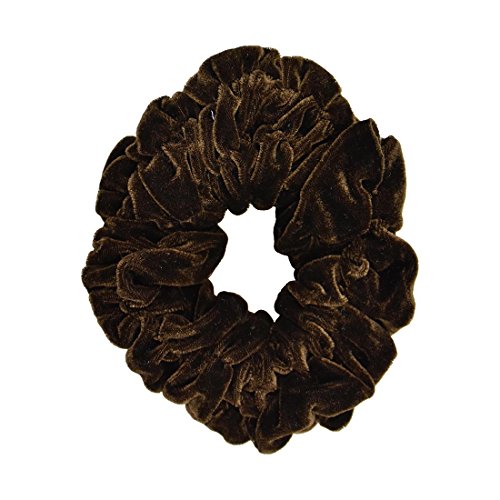 Brown Jumbo Velvet Scrunchy