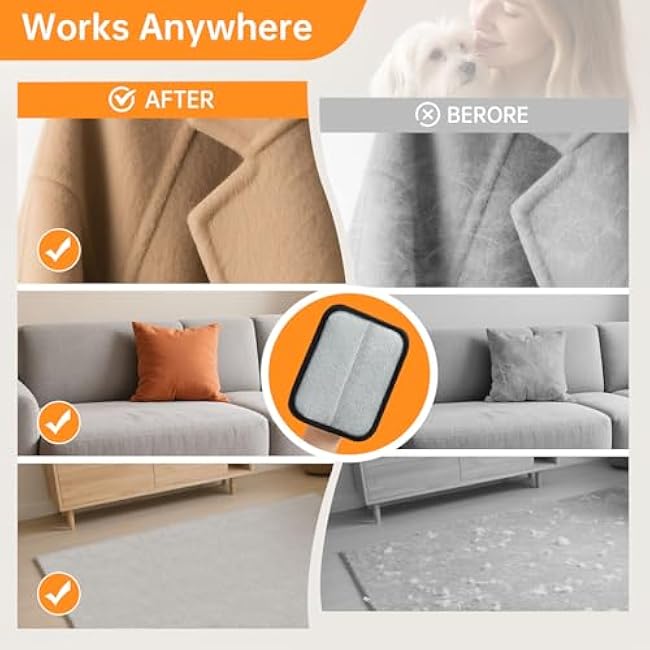 1 Pcs Static Pet Hair Removal Glove, Reusable Electrostatic Pet Cat Dog Hair Remover Grooming Gloves Brush Tool for Couch, Furniture, Carpet, Car Seat-3QwTZ2M8