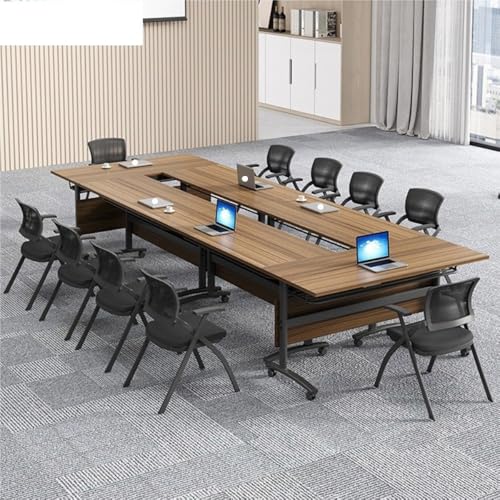 Table de conférence pliable modulaire pour bureau, salle de réunion, 1400 x 400 x 750 cm, design compact et portable Wortat pour une utilisation polyvalente.