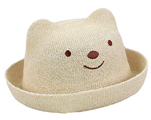 Anikigu Chapeau Mignon de Paille de Soleil d'ours de Bande Dessinée de Bébé d'enfant en Bas Âge Enr Cover