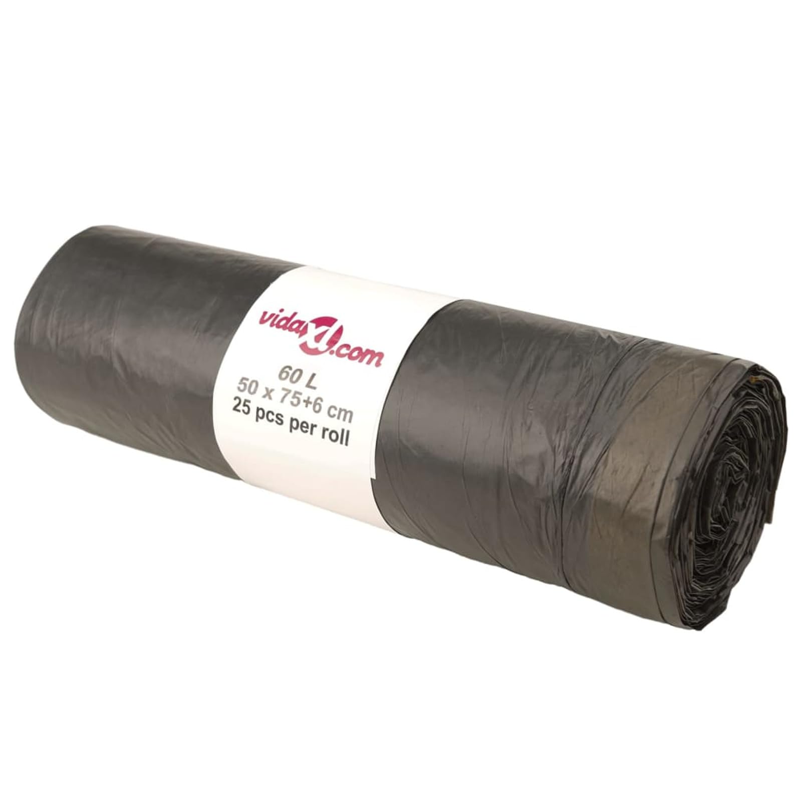 Sacchetti per Cestini con Coulisse 250 pz Neri 60 L,Sacchetti per la Spazzatura,antistrappo,per la Spazzatura Domestica e L'Ufficio