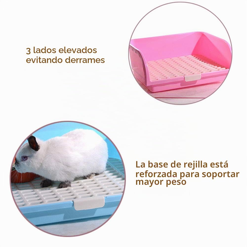 Caja de arena para conejos, tamaño grande, para baño de animales pequeños, cuadrado, para chinchilla, orinal de cobayas, bandeja de arena para comadreja de visón, ardilla