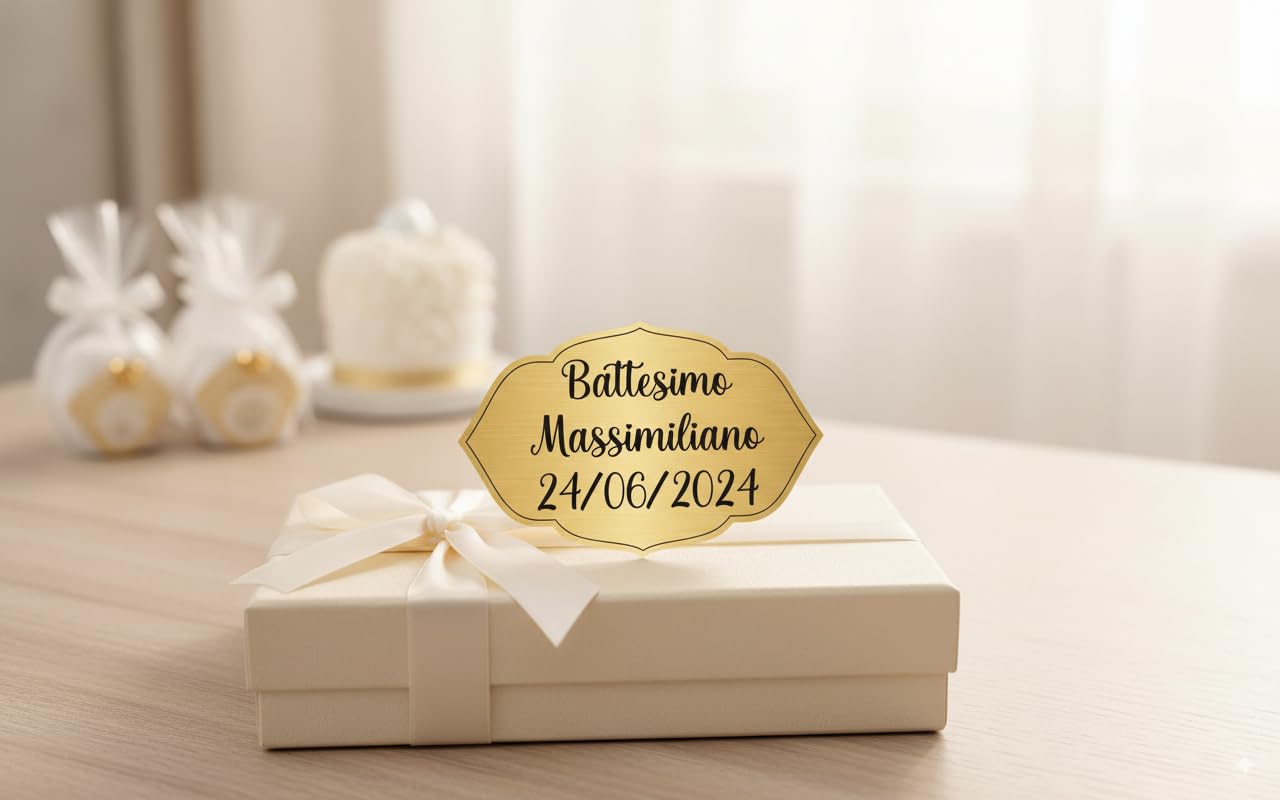 Targa Porta Ingresso Personalizzabile Oro Spazzolato - Nome, Indirizzo, Design a Scelta, Targhetta Fuoriporta Laser Incisa Laminato Plastico