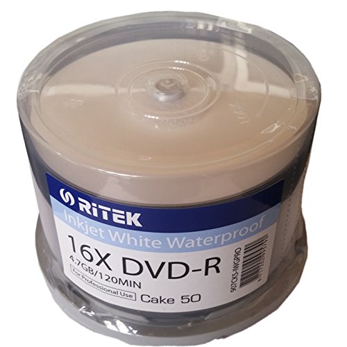 Traxdata DVD-R 4.7 GB 16 x White Waterproof Glossy Ink/Thermal Print Cake * 50
