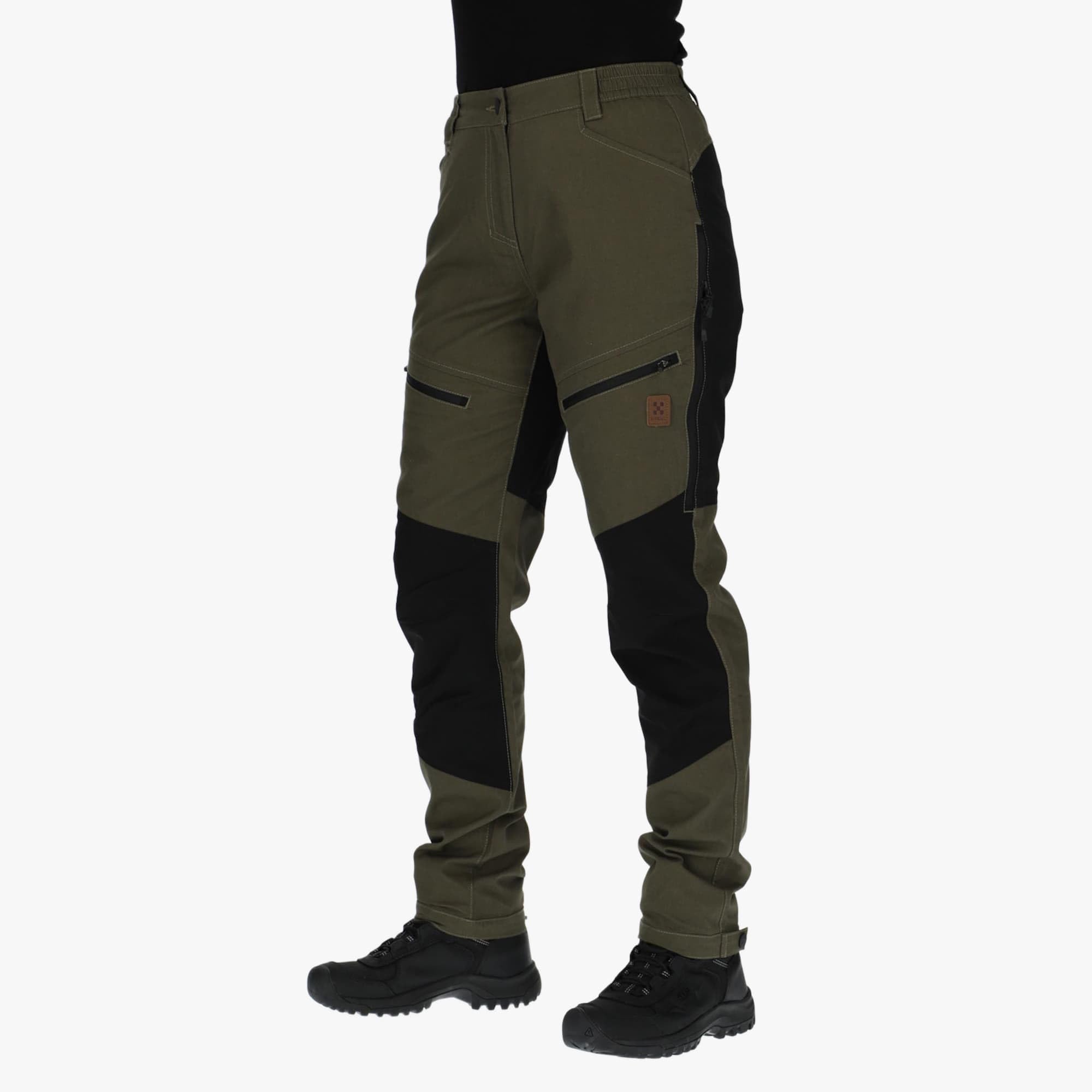 X-Trail Pantalon Outdoor pour Femme Résistant à l'eau, Coupe-Vent et avec Ouvertures de Jambe Réglables