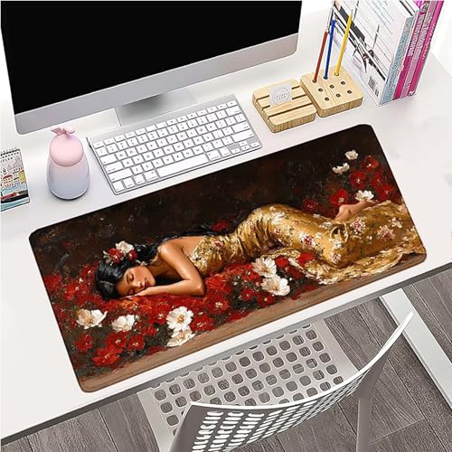 Tapis de souris XXL aux finitions premium avec bords cousus