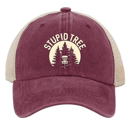 Image of OOMOO Disc Golf Snapback Cap - Distressed Mens & Womens Hat - Stupid Tree Theme