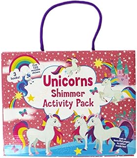 Unicorns Shimmer Activity Pack Kids Colouring Books & Stickers Set
