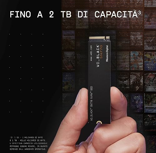 SN700 500GB SSD Interno, M.2 2280 NVMe SSD con velocità fino a 5000 MB/s, 4850 MBs in scrittura, alte prestazioni per gaming, con PCIe Gen 4.0, SSD Gaming, Nero - Hdd - Immagine 4