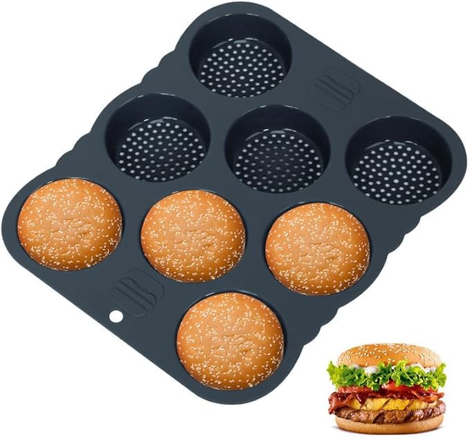 Obsoorth Mini Hamburger Bun Pan for Make Slider Buns and Sandwiches