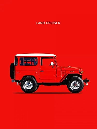 Posterazzi PDXRGN113282LARGE Toyota Land Cruiser FJ40 1977 Mark Rogan - Póster impreso, 24 x 36, multicolor