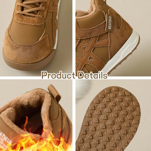Chaussures d'hiver femme marron foncé en fourrure taille 4 - 5