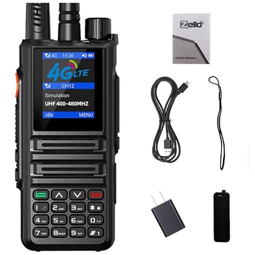 MKMXPTT Analog and Network Radio Dual Mode Walkie Talkie Zello Global POC UHF/VHF Bluetooth WiFi 2G 3G 4G Sim Card Android Two Way Radio Wireless Remote Unlimited Distance 6000mAh 100 Miles GPS