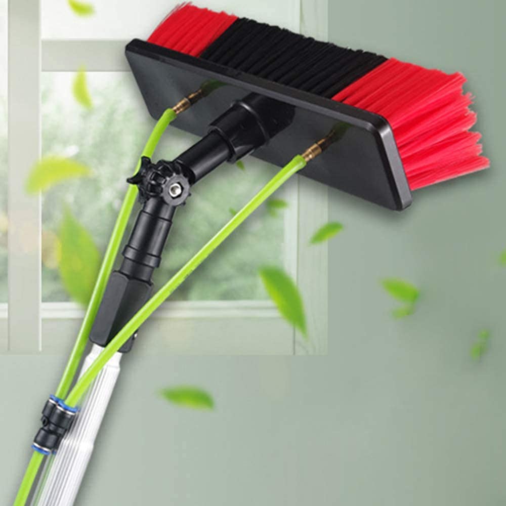 MSHGSKU Telescopic Water Fed Brush for Solar Panel & Window Cleaning, 3-12M Extendable Tool with 30Cm Head for Conservatory Roof Maintenance and Photovoltaic Panel Care