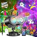 Halloween Projector Lights Outdoor, 19 Patterns Halloween Decorations Outdoor Light with Remote, 3D Ocean Wave Holiday Ghost Projector Lighting for Outside Home Party House Decor Slide Show