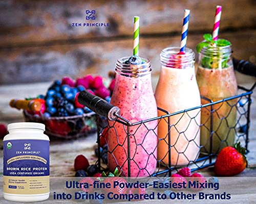 Organic Brown Rice Protein 3 Lb. Usda Certified Organic. Unflavored. 25 G. Protein Per Serving. Non-Gmo. No Soy, Gluten Or Dairy. Natural. Vegan. Ultra-Fine Powder Mixes Easily In Drinks. #TOP7