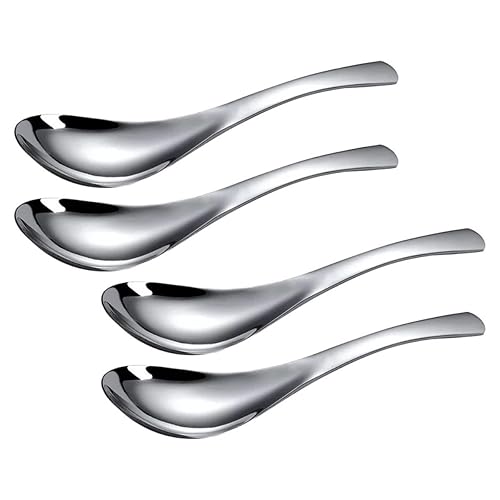 Healeved Lot de 4 Cuillères en Acier Inoxydable Petites Légères