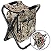 Outrav Camo Backpack Cooler and Stool - Collapsible Folding Camping Chair and Insulated Cooler Bag with Zippered Front Pocket and Bottle Pocket – for Hiking, Beach and More