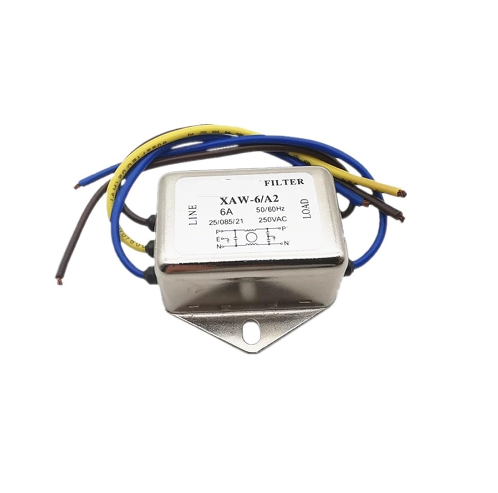 Filtre d'alimentation monophasé haut de gamme HT121-6-W5-D3 boîtier blindé