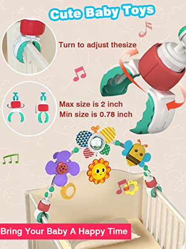 Image of Pau1Hami1ton Baby Stroller Arch Toys, Car Seat Toys,Bouncer Toy Bar /Mobile for Bassinet,Adjustable Baby Hanging Toys Fit for Crib Bed,Stroller,Car Seat Gifts.S-19(Butterfly)