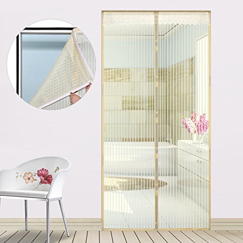 GLJY Magnetic Screen Door, Klettverschluss Moskito-Vorhang-Verschlüsselung Bildschirm Tür Garn Vorhänge Anti-Mücke Silent Screen Vorhang Hochwertige Anti-Mücke,A_200x95cm Cover