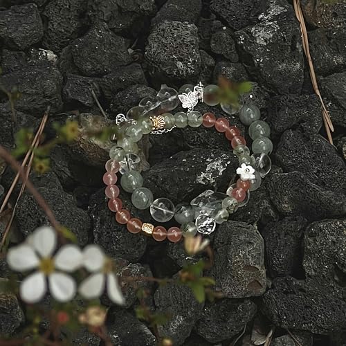 Handmade Orange Gemstone Stretch Bracelets For Women, Crystal Monthly Flower Birthstones Beaded, Healing Protection & Positive Energy Jewelry(5.5mm/0.2in, August-Gladiolus)2